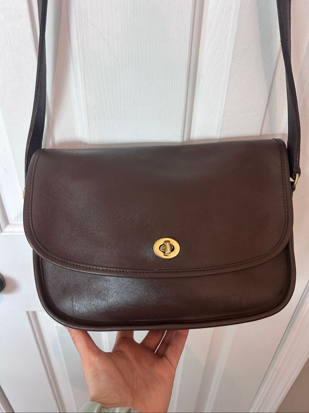 Vintage Coach City Bag Mahogany Brown Leather Handbag